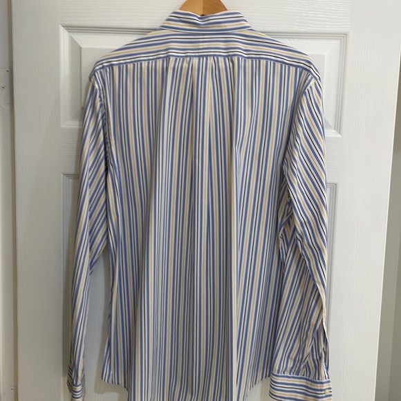 Polo by Ralph Lauren navy blue and white stripe with yellow stripe accent XL - Picture 4 of 4